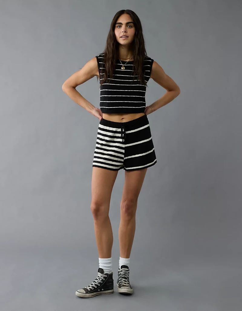 AE Striped Sweater Mini Short