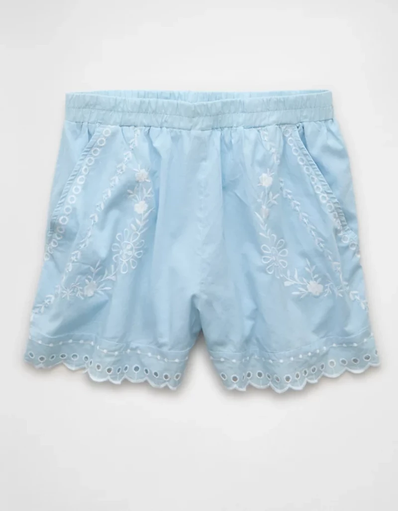 AE High-Waisted Embroidered Short