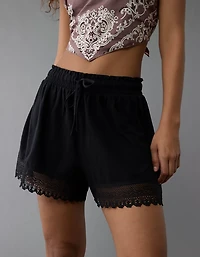 AE Sunchaser Knit Lace Trim Short