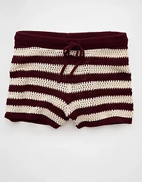 Short à rayures en tricot au crochet AE