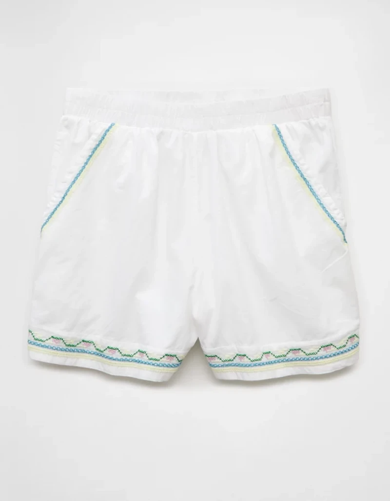 Short brodé à taille haute AE