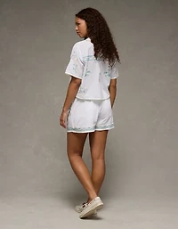 Short brodé à taille haute AE