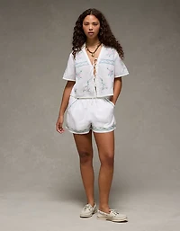 AE High-Waisted Embroidered Short