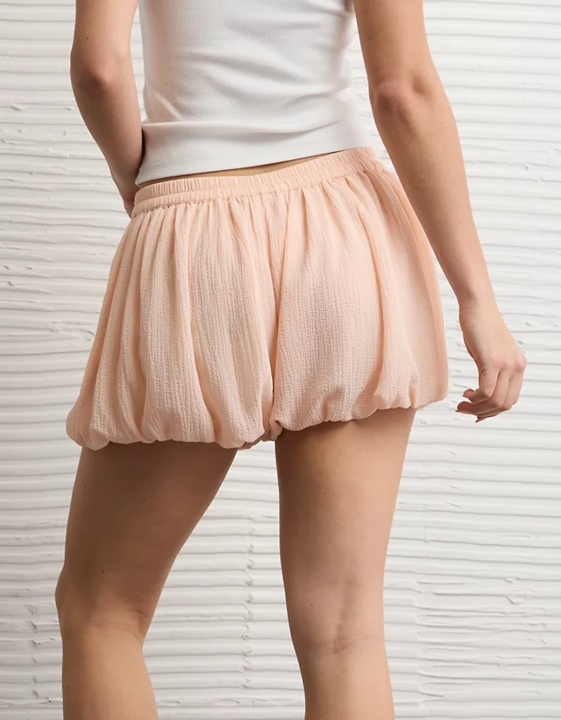 Short bulle à taille haute AE