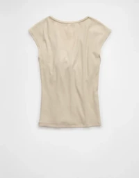 AE V-Neck Bow Baby Tee