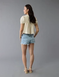 T-shirt à smocks en tricot manches bouffantes Vive le soleil AE