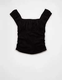 AE Ruched Square Neck T-Shirt