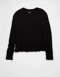 AE Soft & Sexy Long-Sleeve Pocket T-Shirt