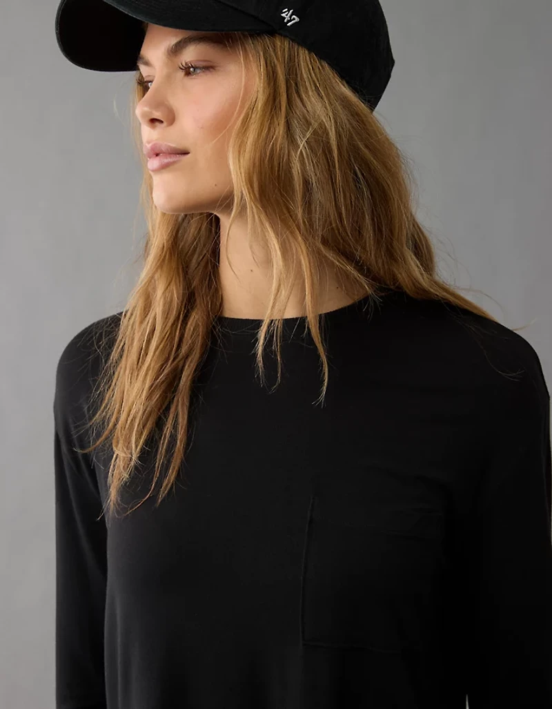 AE Soft & Sexy Long-Sleeve Pocket T-Shirt