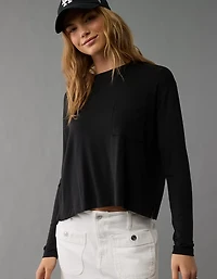 AE Soft & Sexy Long-Sleeve Pocket T-Shirt
