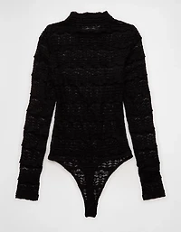 AE Long Sleeve Mock Neck Lace Bodysuit