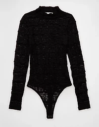AE Long Sleeve Mock Neck Lace Bodysuit