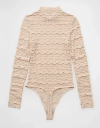 AE Long Sleeve Mock Neck Lace Bodysuit