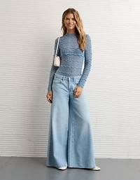 Justaucorps avec dentelle à col cheminée et manches longues AE