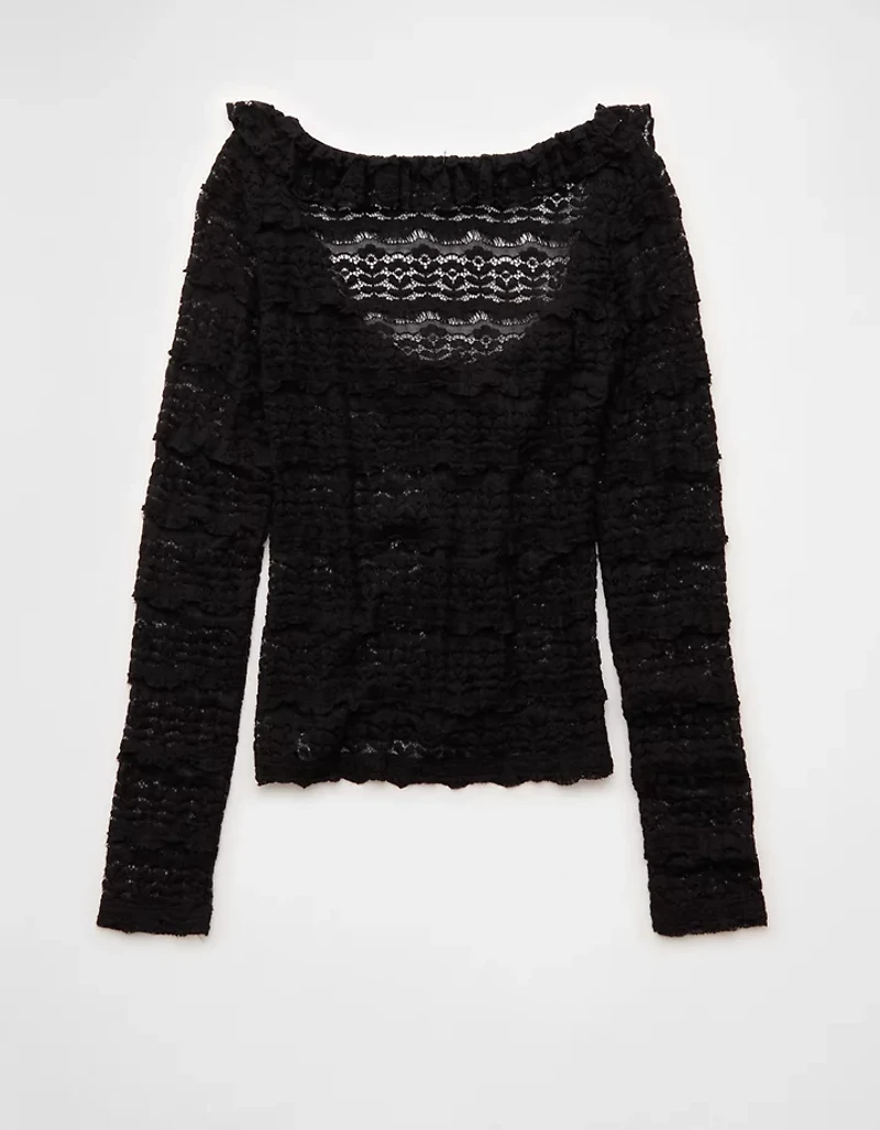 AE Ruffle Neck T-Shirt