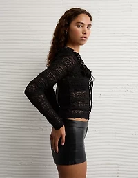 AE Ruffle Neck T-Shirt