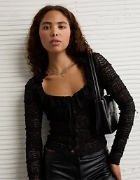 AE Ruffle Neck T-Shirt