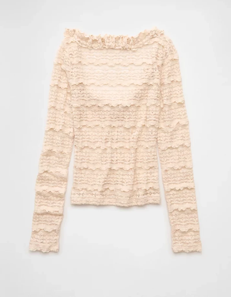 AE Ruffle Neck T-Shirt