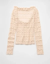 AE Ruffle Neck T-Shirt