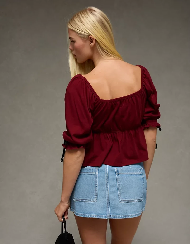 AE Puff Sleeve Babydoll Tee