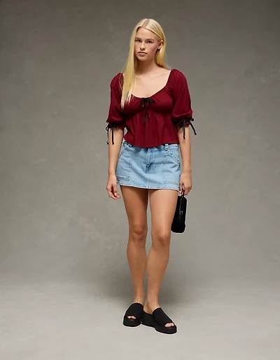 AE Puff Sleeve Babydoll Tee