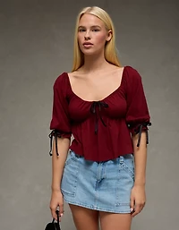 AE Puff Sleeve Babydoll Tee