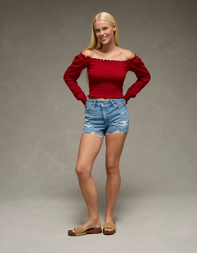 T-shirts à smocks et épaules dénudées Sunchaser AE