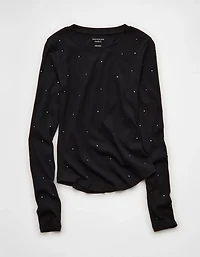 AE Long Sleeve Rhinestone T-Shirt