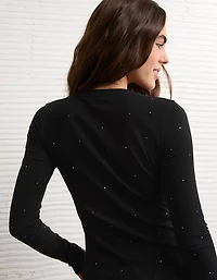 AE Long Sleeve Rhinestone T-Shirt