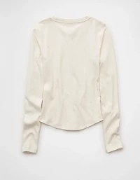 T-shirt à manches longues orné de pierres du Rhin AE