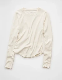 T-shirt à manches longues orné de pierres du Rhin AE