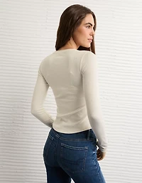 T-shirt à manches longues orné de pierres du Rhin AE