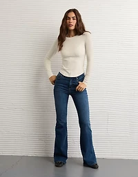 T-shirt à manches longues orné de pierres du Rhin AE