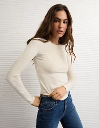 T-shirt à manches longues orné de pierres du Rhin AE