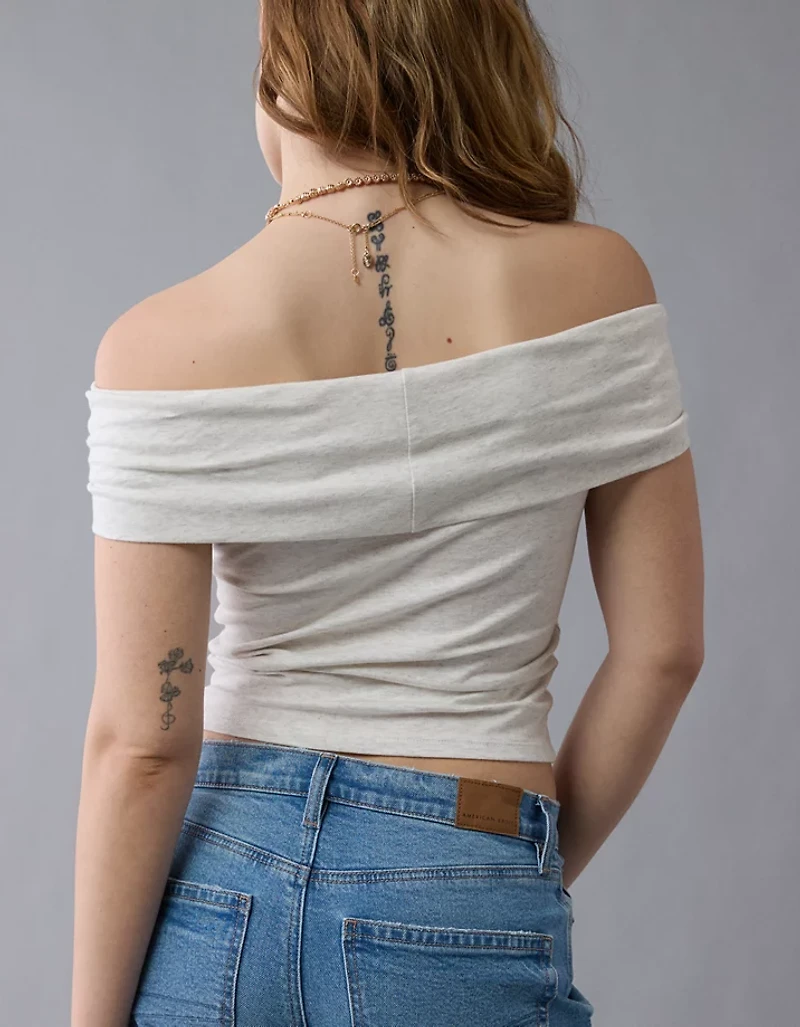 AE Off The Shoulder Foldover Top
