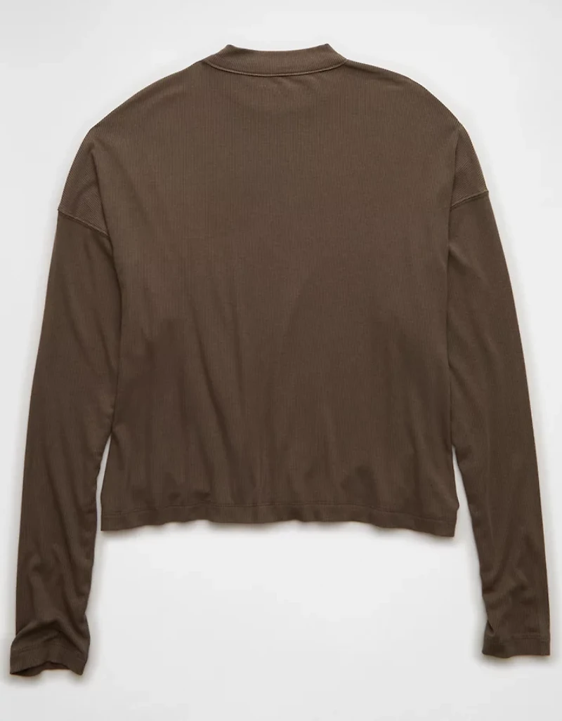 AE Soft & Sexy Long Sleeve Mockneck T-Shirt