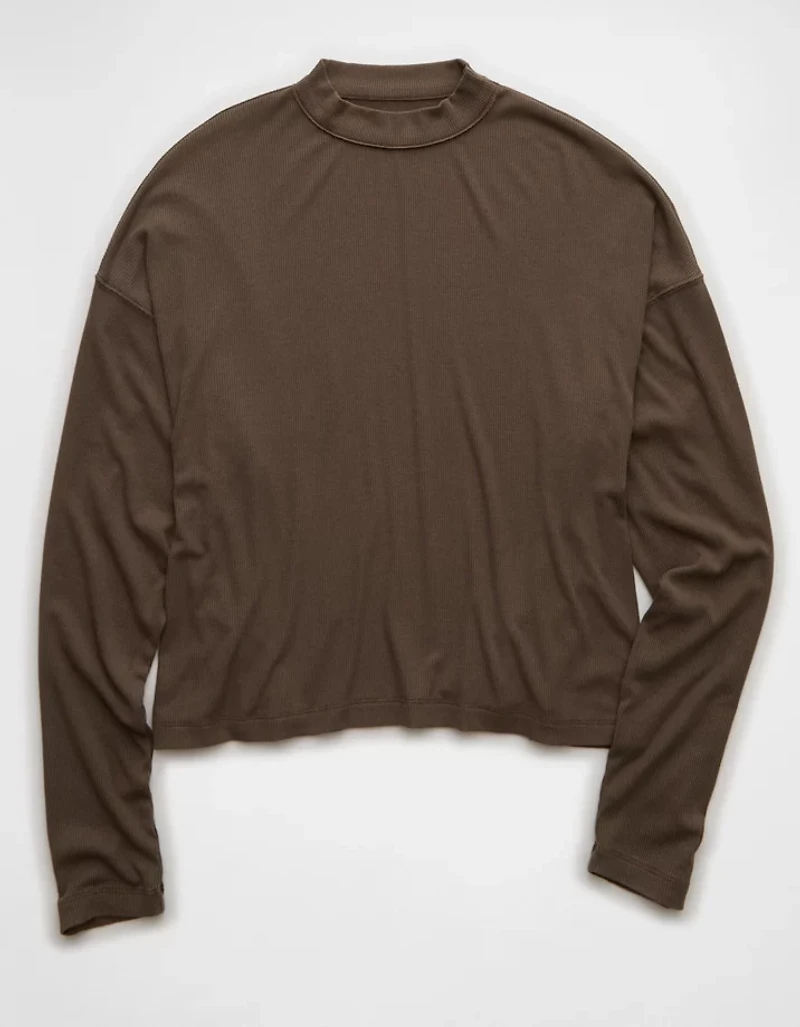 AE Soft & Sexy Long Sleeve Mockneck T-Shirt