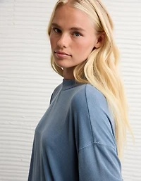 T-shirt AE Doux et sexy à manches longues col haut