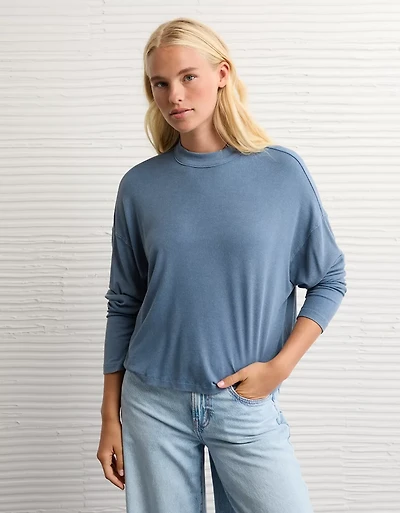 AE Soft & Sexy Long Sleeve Mockneck T-Shirt