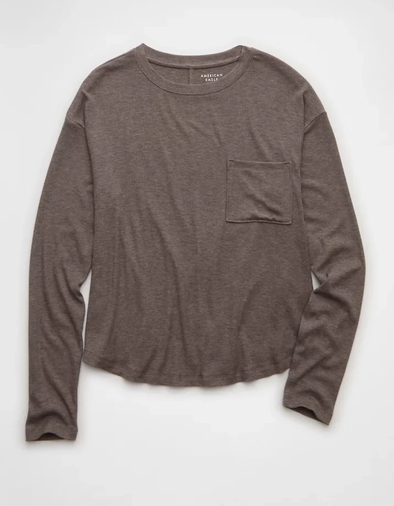 AE Soft & Sexy Long Sleeve Pocket T-Shirt