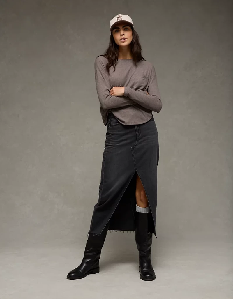 AE Soft & Sexy Long Sleeve Pocket T-Shirt