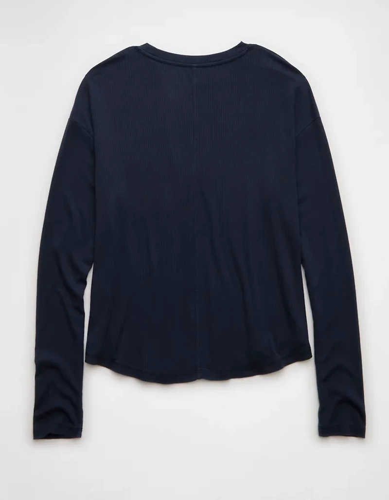 T-shirt à poche et manches longues Doux sexy AE