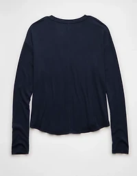 T-shirt à poche et manches longues Doux sexy AE