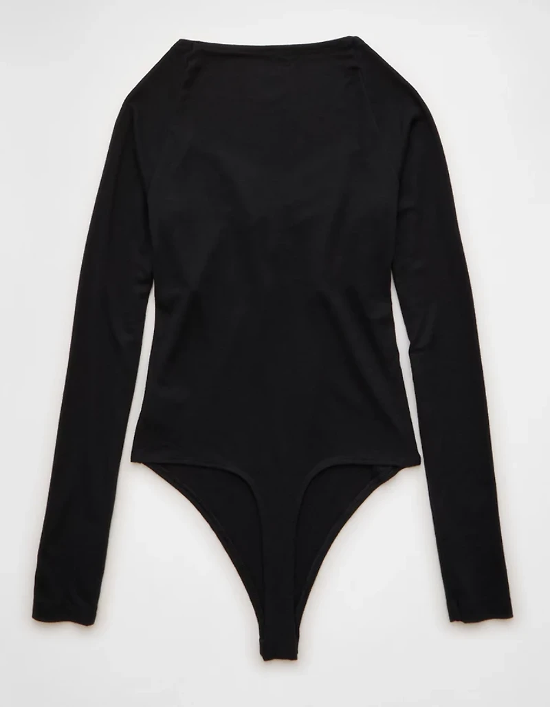 AE Long Sleeve Bow Front Bodysuit