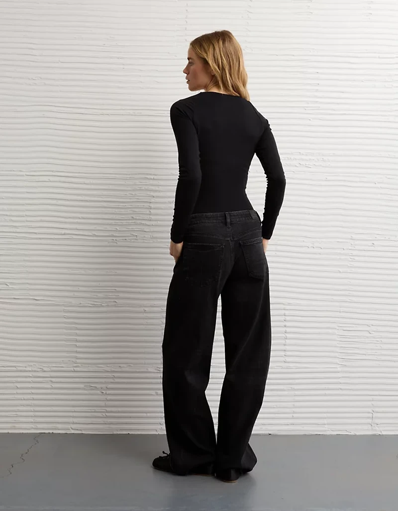 AE Long Sleeve Bow Front Bodysuit