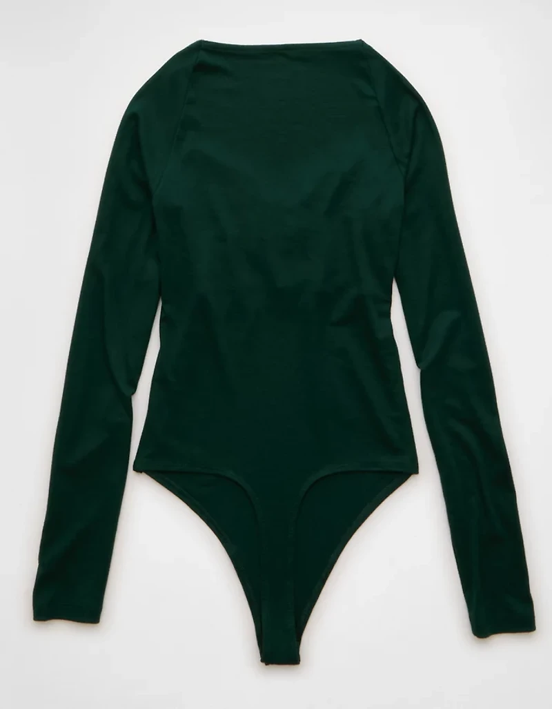 AE Long Sleeve Bow Front Bodysuit
