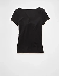 AE Square Neck Hey Baby Tee