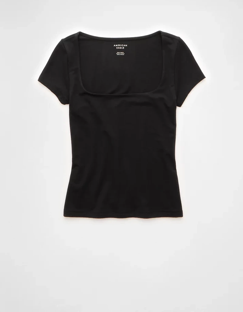 AE Square Neck Hey Baby Tee