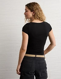 AE Square Neck Hey Baby Tee