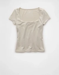 AE Square Neck Hey Baby Tee